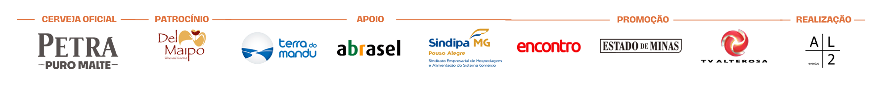 Logos dos patrocinadores do festival Botecar